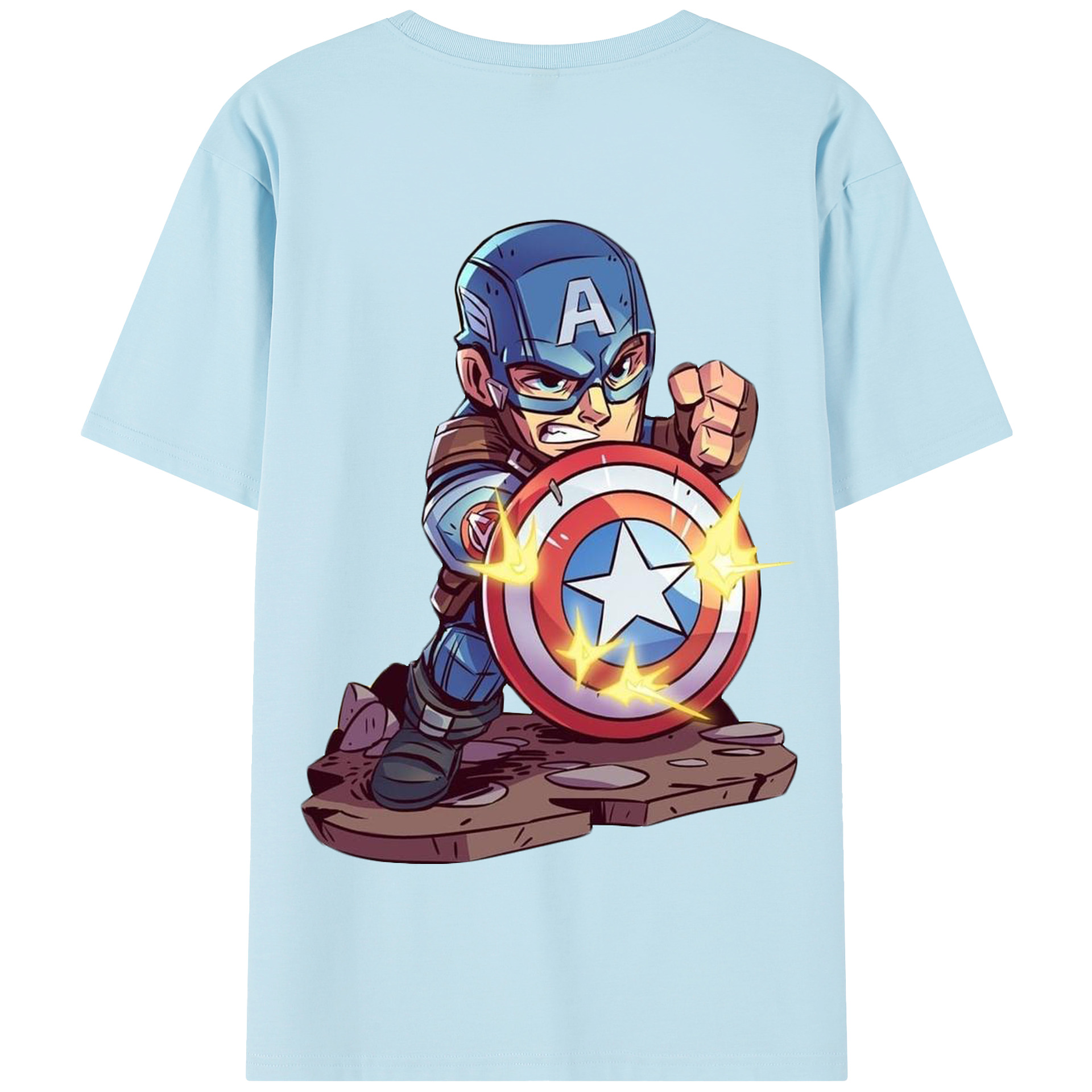 （画像用） アベンジャーズ The Avengers 綿100％半袖Tシャツ（背面プリント）